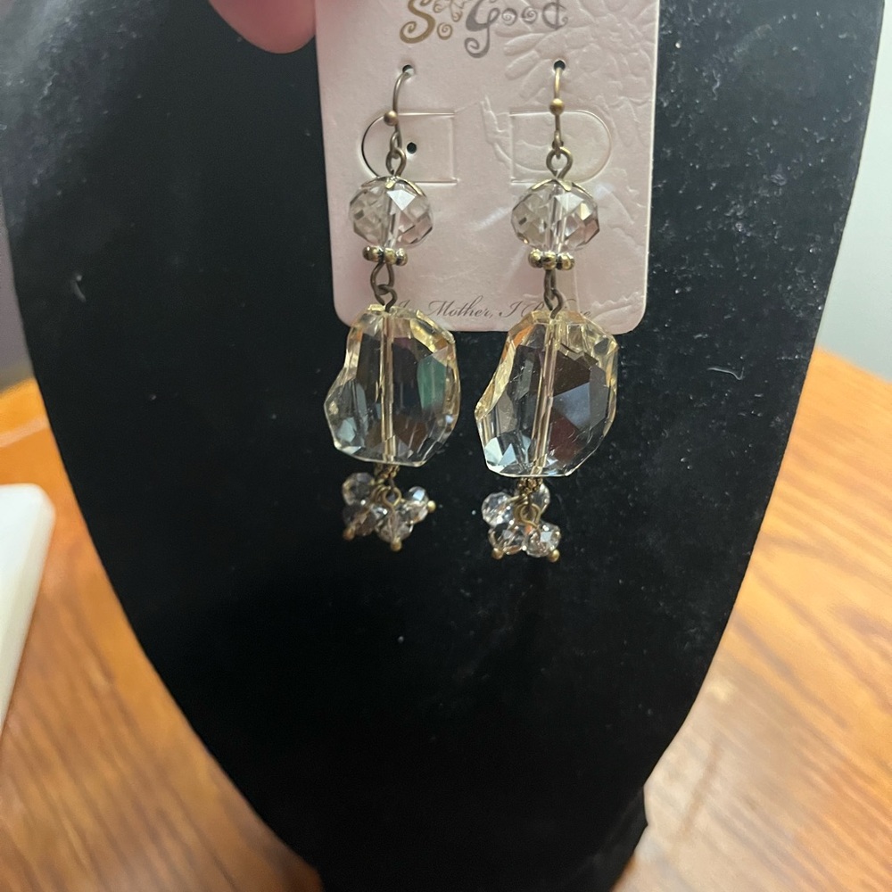 “So Good”  Crystal Drop Earrings